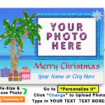 Personalized Tropical Christmas Cards