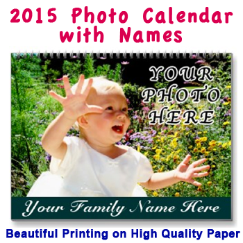 Photo Calendar with Names