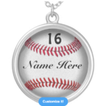 Softball Necklace with NUMBER
