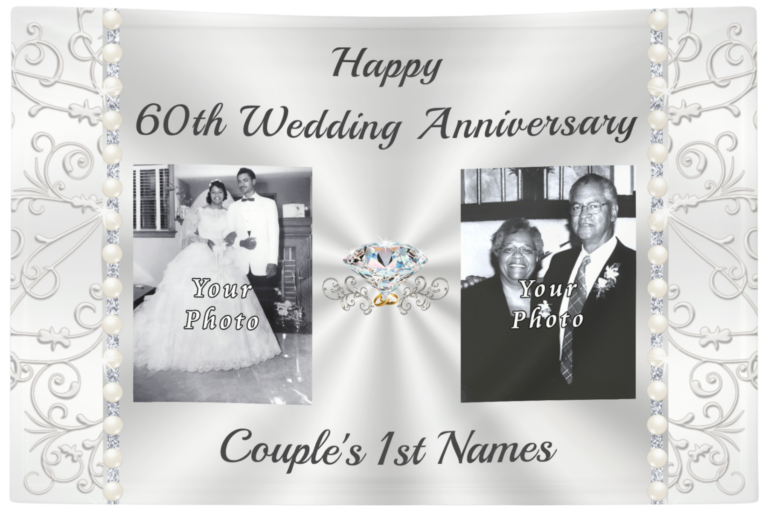 60th Wedding Anniversary Banners