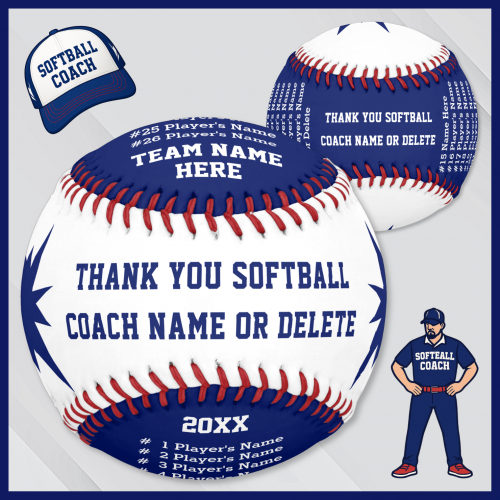 Personalized softball coach gifts
